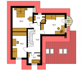 Grundriss des Obergeschosses - PREMIUM 220